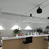 Trennwände Aufrollen Jalousien PVC-Transparente Rollläden wärmeisoliert Durchsichtige Rollos,für den Außenbereich,Home Office Badezimmer Patio Gewächshaus,mit Zubehör,Anpassbar (W110xH140cm)