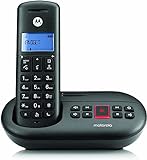 Motorola E211 - DECT Digitales Schnurlostelefon mit Anrufbeantworter (12 min.). Anrufsperre - Eco-Modus - Blaues Display…