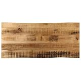 LAPOOH Tischplatte mit Baumkante 80x40x3,8 cm Raues Mango Massivholz, Arbeitsplatte, Holzplatte, Schreibtischplatte, Waschtischplatte, Küchenarbeitsplatte - 370682