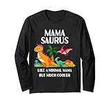 Mamasaurus Saurus Mama Mama Frauen Dinosaurier passend Langarmshirt