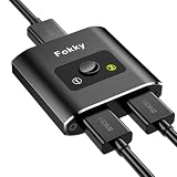 Fokky HDMI Switch HDMI Splitter 4K@60Hz, Aluminium Bidirektional HDMI Switch 2 in 1 Out oder 1 in 2 Out HDMI Verteiler, HDMI Switcher Unterstützt HD 4K 3D 1080P für Xbox PS4 HDTV Blu-Ray DVD