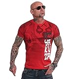 Yakuza Herren Psycho Clown Allover T-Shirt, Ribbon Red, XL