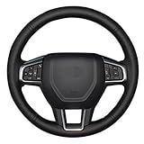 Fit für Land Rover Discovery Sport 2015-2017 Auto Lenkradbezug Handgenähtes schwarzes Leder