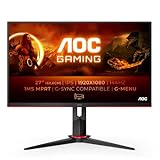 AOC Gaming 27G2 - 27 Zoll FHD Monitor, 144 Hz, 1ms (1920x1080, HDMI, DisplayPort, Free-Sync) schwarz/rot