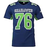 Fanatics Seattle Seahawks T-Shirt NFL Fanshirt Jersey American Football blau - L