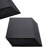 NBEADS 10 Stück Platten aus Wellpappe, 3mm Dicke Formbare Kunststoffplatten PP Kunststoff Hohlplatte Für Architekturmodelle Sandtisch Baumodell Materialbedarf, 15x25cm, Schw