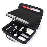 Smatree 39,6 cm (15,6 Zoll), Hartschale, 360 °, Full Schutz, Transporttasche, kompatibel mit 2021 16 Zoll MacBook Pro/Samsung Galaxy Book2 Pro 360 15,6 Zoll, mit Zubehörfach – Schw