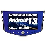 UEYUAN Android 13 Autoradio Stereoanlage für Toyota RAV4 (2006~2012) Octa Core 4G RAM + 64G ROM mit Bluetooth/Carplay/GPS Navigation / 4G WiFi/Radio/DAB/OBD/TPMS/SWC