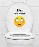 Mabi-IN-Design WC Aufkleber - Du Schon Wieder! Smiley Toilettendeckel A069