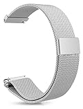 SHANFEIYU Uhrenarmband, geeignet für Edelstahl-Uhrenarmband, Ersatzarmband, Stahlgitter, Uhrenarmband für Amazfit GTR 42 mm 47 mm Metallarmband (Farbe: Silber, Größe: 47 mm)