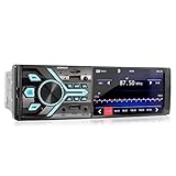 XOMAX XM-V424 Autoradio mit 4.1' / 10 cm Bildschirm I Bluetooth Freisprecheinrichtung I RDS I MP3 I MP5 I ID3 I 2xUSB, SD, AUX-IN, MIC-IN I Anschlüsse für Rückfahrkamera I USB-Ladefunktion I 1 DIN