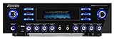 Fenton AV340BT Surround-HiFi-Verstärker, PA-Verstärker Heimkino Karaoke, Leistung: 2 x 180 Watt RMS (8 Ohm), Impedanz: 4, 8, 16 Ohm, Bluetooth, USB, Digital-Display, Echo, Mid, Bass, Treble, schwarz