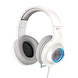 IHIPPO Gaming-Headset Gaming-Kopfhörer Gamer-Kopfhörer geräuschisoliert, ultraleichter Stereo-Sound für PC Laptop (Farbe: Weiß, Größe: Einheitsgröße)