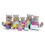Li’l Woodzeez Eichhörnchen Tierfamilie Bustleberry – 7 weiche Tierfiguren mit Großeltern – Spielzeug Tiere Set (7 Teile) Spielzeug für Kinder ab 3 Jahren