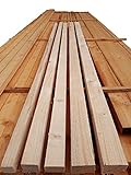 Dachlatten 3x3, 3x5, 4x4, 4x6 cm Holzlatten sägerau Fichte Latten je 10 Stück 2m lang Kantholz Lattung (3 x 5)
