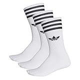 adidas 3 Stripes Crew Socks Socken 3er Pack (43-46, white/black)