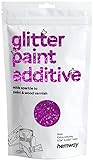 Hemway Glitter Paint Additive 100g / 3.5oz Crystals for Acrylic Emulsion Paint - Interior Wall, Furniture, Ceiling, Wood, Varnish, Matte - Extra Chunky (1/24' 0.040' 1mm) - Fuchsia Pink