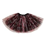 Fasching Rock Damen Gothic Rock Karnevalskostüme Elegant Glitzer Rock Große Größen Karneval a Linie Skirt Kurz Tutu Skirt Tutu Unterrock Mini Party Karneval Tanz Rock Tüllrock