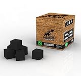 BABAKONG Shisha Kohle - Premium Shisha Kohlen (64 Cubes & 26mm) aus Kokosnussschalen für Hookah und Grills - Upcycling Produkt - Perfektes Shisha Zubehör - Shisha Kohle (1kg)