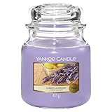 Yankee Candle Duftkerze im Glas (mittelgroß) | Lemon Lavender | Brenndauer bis zu 75 S
