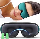 Medi Grade 3D Schlafmaske mit vollständiger Abdunkelung [4-teilig] Schlafmaske Herren Und Frauen, atmungsaktive Augenbinde mit verstellbarem Gurt, 2x Ohrstöpsel und R