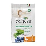 Schesir Cat Natural Selection Sterilized Ente - Katzenfutter trocken - Premium Trockenfutter sensitive auch als Katzenfutter Senior geeignet - 4,5 kg