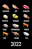 Salmon Ebi 2022: Calendar Sushi List Anime Kawaii Monthly Weekly Daily Planner Japanese Cuisine Dated Week Day Month Calendar 2022 With US Holidays | ... Family Work & Sports 6x9 Japan Lover Gift