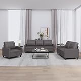 Willood 3 Sitzer + 2 Sitzer Sofa + Sessel Sofagarnitur Kunstleder G