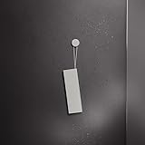 KEUCO Duschabzieher aus Silikon, mit Wandhalterung, Glaswischer zum Kleben, 26,4x8,2x1,7 cm, schlierenfrei, Abzieher für die Dusche, Farbe: weiß