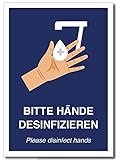 Aufkleber - Sticker 'Bitte Hände desinfizieren' Hygiene