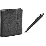WENGER Affiliate Padfolio - 10'' Tabletfach Organizer Ringhefter Notizblock Business Damen/Herren - Grau & Faber-Castell 241190 Kugelschreiber, POLY BALL XB, schwarz (Schreibfarbe blau)