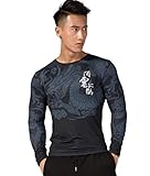 Cody Lundin Männer Kompressionshemd T-Shirt mit 3D-Druck Gym Tight Tops Langarm-Kompressionshemd für Männer