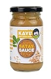 KAY LI Satay Sauce 3 x 200 g, Erdnusssauce, Ideal für Fleisch- sowie vegetarische Gerichte und Currys, als Marinade, Dip und Glasur geeignet, vegetarisch