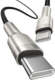 Baseus USB C Kabel, 100W 2m PD QC 4.0 Schnellladekabel USB C auf USB C Kabel, Nylon Typ C Handy Ladekabel für MacBook Pro/Air, iPad Pro 2020/2018, Laptop, Switch, Samsung S20 Huawei Mehr