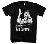 Colonel Guile Männer und Herren T-Shirt | Street Fighter Jean Claude Van Damme ||| (XL, Schwarz)
