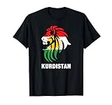 Stolz Kurdische Mit Kurdistan Flagge In Löwe Design T-Shirt