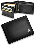 GenTo® Manhattan Geldbörse mit Münzfach - TÜV geprüfter RFID, NFC Schutz - geräumiges Portemonnaie - Geldbeutel für Herren und Damen - Portmonaise inkl. Geschenkbox