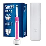 Oral-B Pro 1 750 Elektrische Zahnbürste für eine gründliche Reinigung, Reise-Etui, pink