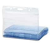 Nekava 10 x Kartenhüllen transparent und flexibel bietet idealen Schutz vor Staub und Wasser und ist als Ausweishülle | Ausweishalter | Kartenhalter oder Namenschilder bestens geeignet