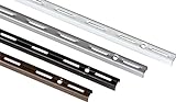 IB-Style - 1x Wandschiene Single | Einreihiges System mit 50 mm Raster | 5 Abmessungen | Länge 2 m Weiss | Wanndleiste aus Stahl für Regalsysteme
