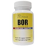 Boron-Tabletten mit 3 mg Bor pro Tablette aus Natriumborat 365 Stück Jahresvorrat 100% Vegan