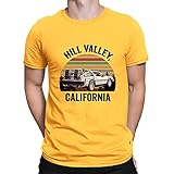 Hill Valley Tee Back to The Future Marty Summer Top Tees Lustiges Shirt Herren Neuheit T-Shirt Gr. XXL, gold