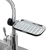 MHTECH Duschregal Edelstahl, Duschregal höhenverstellbar, Duschregal，Shampoo Halterung Duschgelhalter Seifenhalter für Dusche, Schwammhalter(Schwarz - Kurz)