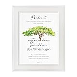 aus-gnade.de Poster Psalm 91' Baum · A3 / A4 · Bibelvers Deutsch · Ohne Rahmen (A3)