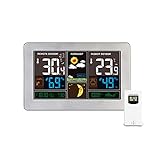KLHHG Temperaturfeuchtigkeit Wireless Sensor Indoor Outdoor Hygrometer Thermometer Wandbarometer Vorhersage Wetterstation (Color : A)