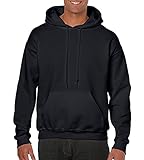 Gildan Herren Adult 50/50 Cotton/Poly. Hooded Sweat Sweatshirt, Schwarz (Black), Medium (Herstellergröße: M)