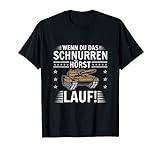 Lustiges Panzerfahrer Deutsche Raubkatzen Schnurren Panzer T-Shirt