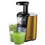 MXXHFC Entsafter Homefessional Slow Juicer Orangensaftmaschine Einfach zu Machen Saft Gemüsesaft Bequem und schnell 220-240V Gold