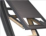 Dakea Außenrollladen M06 78x118cm kompatibel für alte Velux GGL, GHL & GPL Holz Dachfenster Aussenrollladen elektrisch mit Steuerung und Fernbedienung Hitzeschutz Dachfenster Sonderangebot