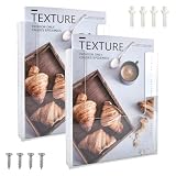 BUYGOO Prospekthalter Wand, 2 Stück A4 Transparent Wandprospekthalter, Dokumentenhalter Wand, Flyerhalter Wand, Prospekthalter Wandmontiert, Wandprospekthalter mit Bohrlöchern, für Flyer und Katalog